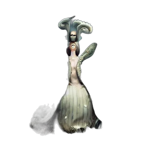 dress, creature, staff, animal transparent PNG cut-out