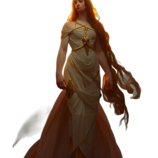 dress, staff, concept art, fantasy art transparent PNG cut-out