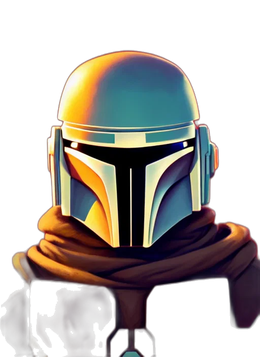 mask, concept art, pixel art, 3d render transparent PNG cut-out