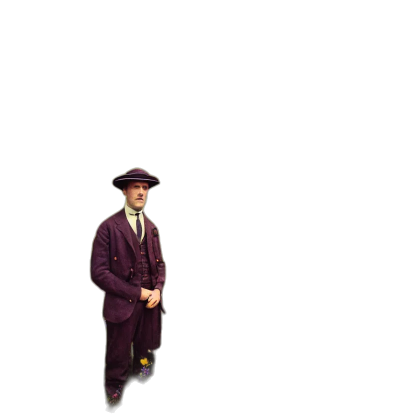staff, hat, jacket, umbrella transparent PNG cut-out
