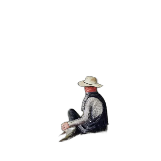 hat, staff, jacket, sword transparent PNG cut-out