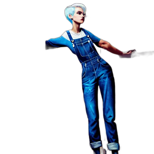 staff, robot, hair, dress transparent PNG cut-out