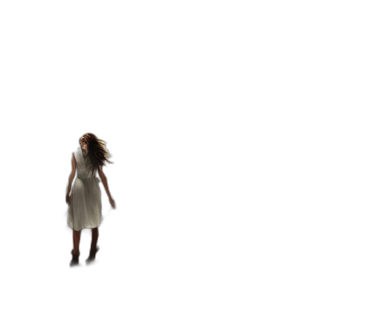 dress, hair, creature, robot transparent PNG cut-out