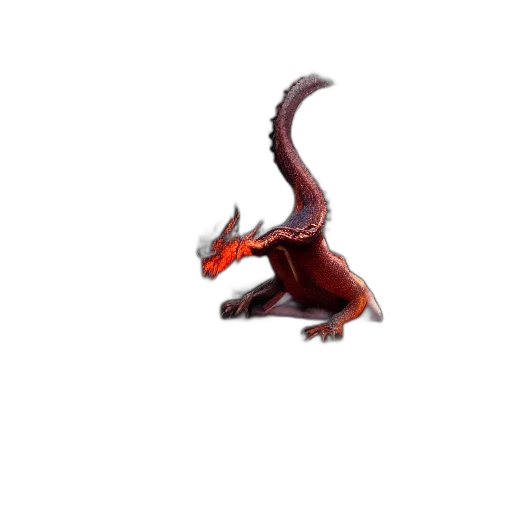dragon, creature, animal, staff transparent PNG cut-out