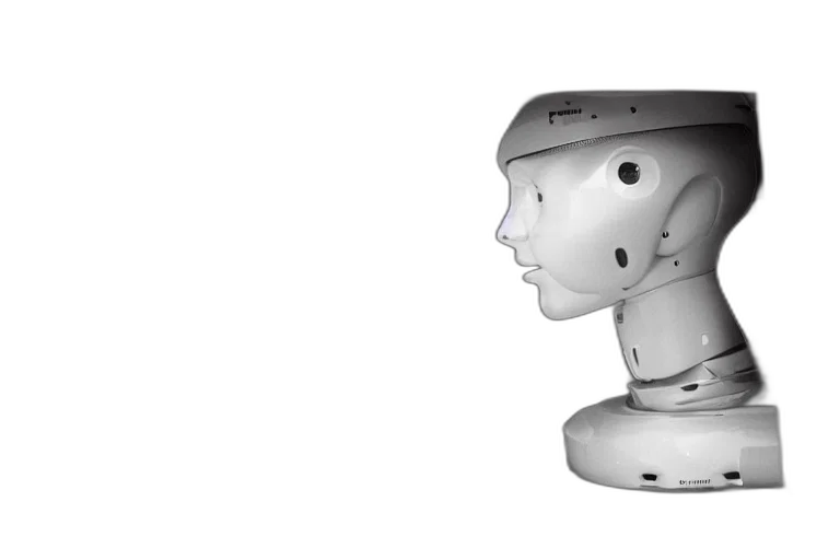 robot, crown, 3d render, concept art transparent PNG cut-out