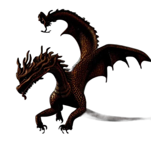 dragon, staff, animal, creature transparent PNG cut-out