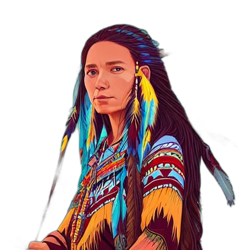 face, jewelry, staff, hair transparent PNG cut-out
