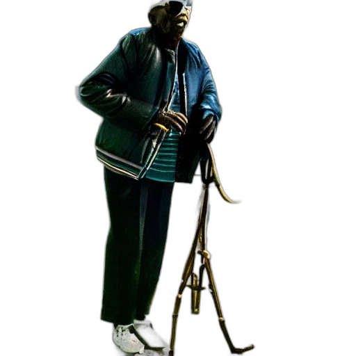 staff, jacket, weapon, robot transparent PNG cut-out