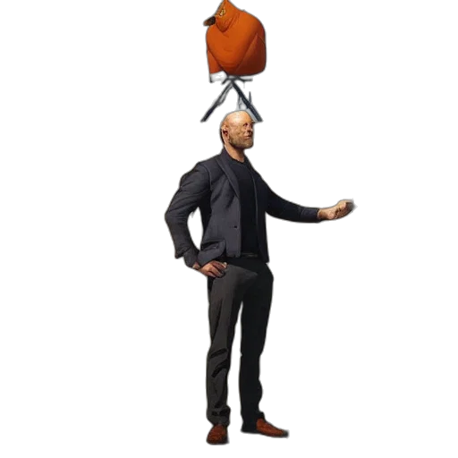 hat, jacket, umbrella, staff transparent PNG cut-out