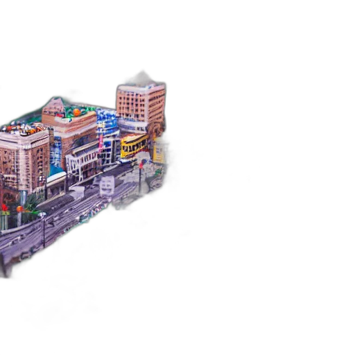 building, 3d render, pixel art, concept art transparent PNG cut-out