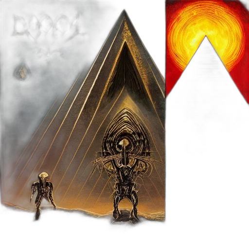 concept art, fantasy art, 3d render, golden transparent PNG cut-out