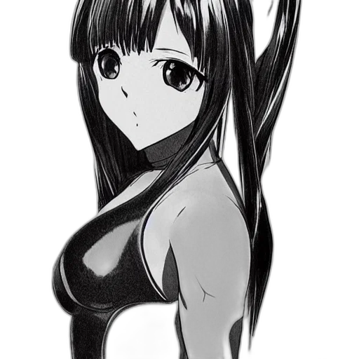 dress, hair, staff, robot transparent PNG cut-out