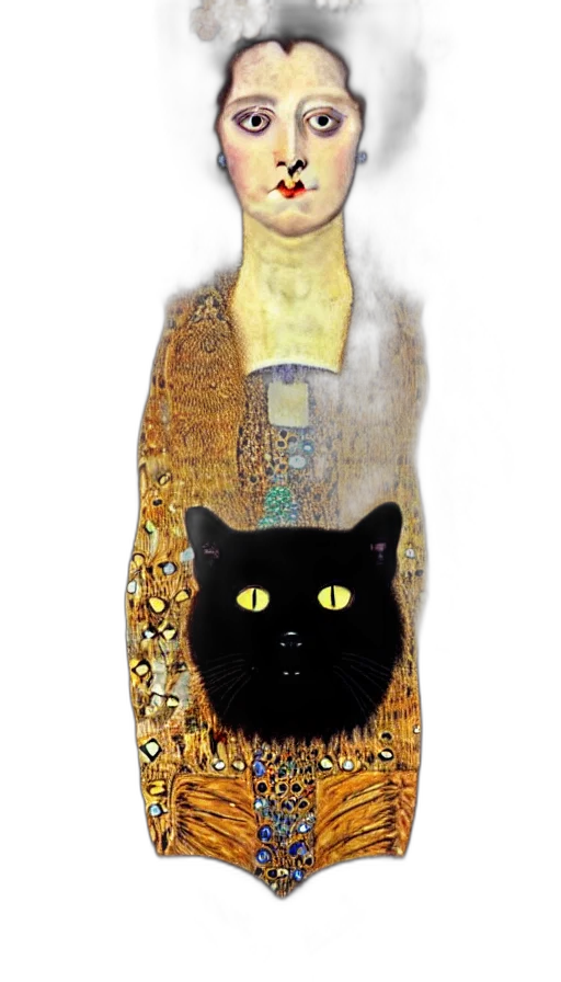 dress, jacket, mask, oil painting transparent PNG cut-out