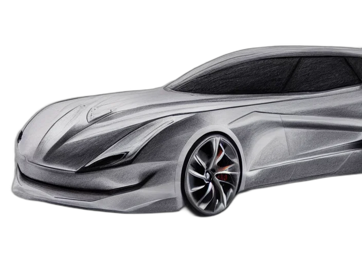 car, photorealistic, concept art, 3d render transparent PNG cut-out