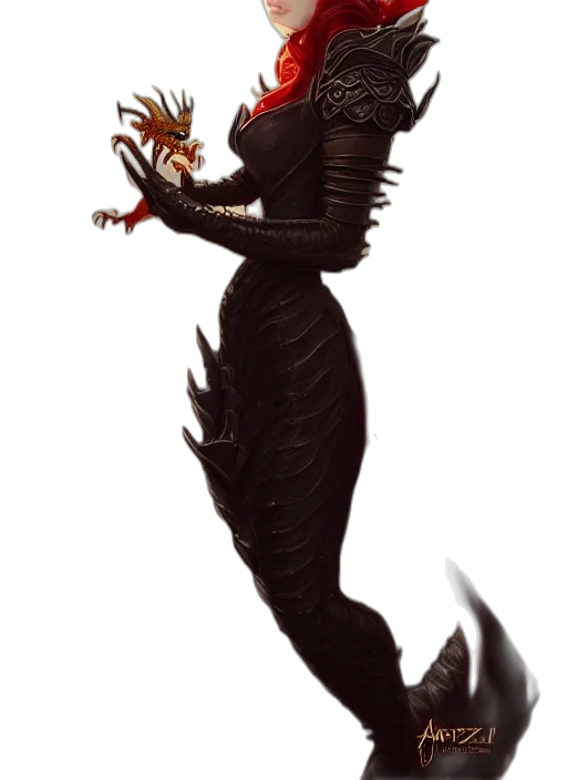 staff, dress, creature, dragon transparent PNG cut-out