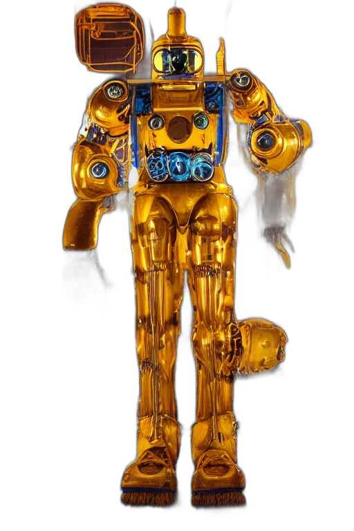 robot, staff, jewelry, mask transparent PNG cut-out