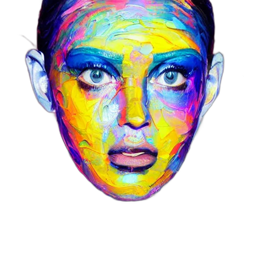 face, mask, crown, watercolor transparent PNG cut-out