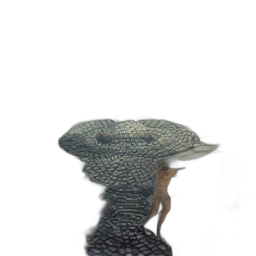 hat, umbrella, creature, staff transparent PNG cut-out