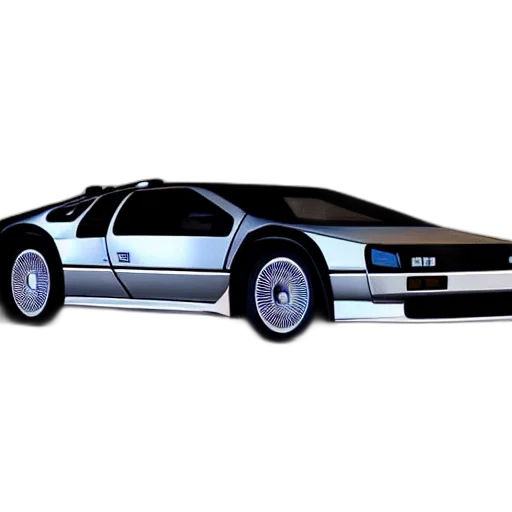car, concept art, vaporwave, photorealistic transparent PNG cut-out