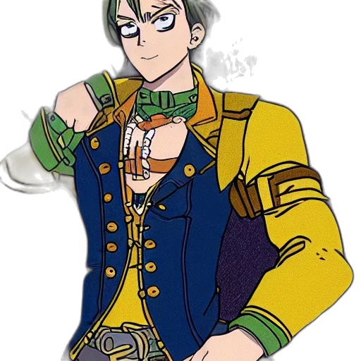 jacket, cartoon, anime, pixel art transparent PNG cut-out