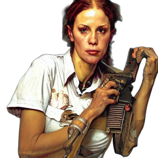 staff, weapon, robot, face transparent PNG cut-out