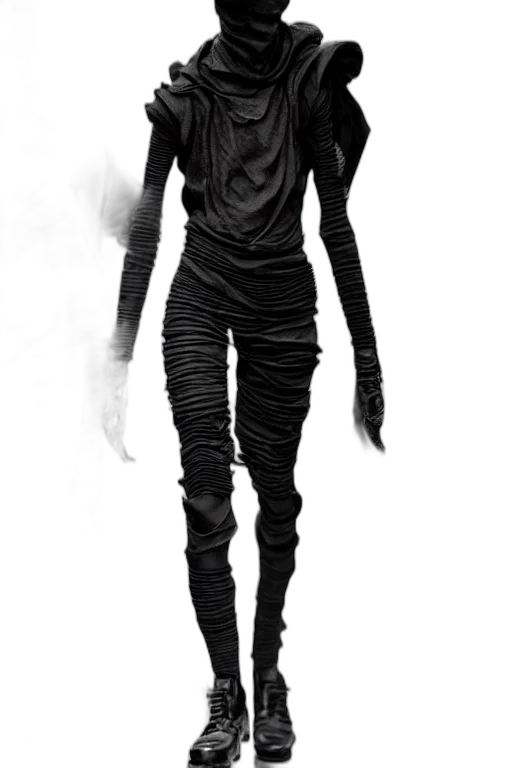 creature, staff, mask, dress transparent PNG cut-out