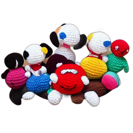 cute, crocheted, plush, toy transparent PNG cut-out