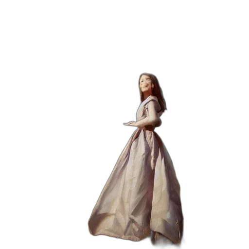 dress, jewelry, crown, staff transparent PNG cut-out
