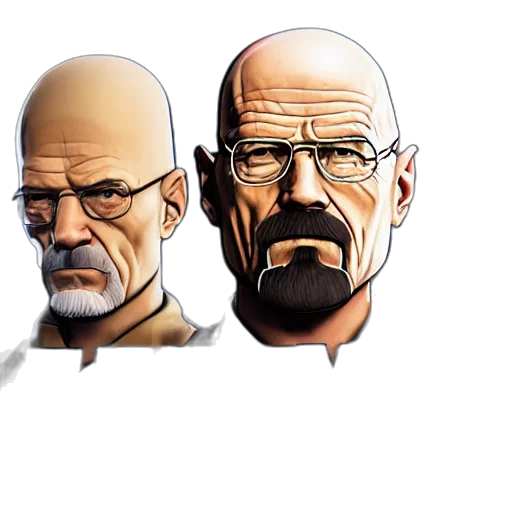 face, comic book art, concept art, 3d render transparent PNG cut-out