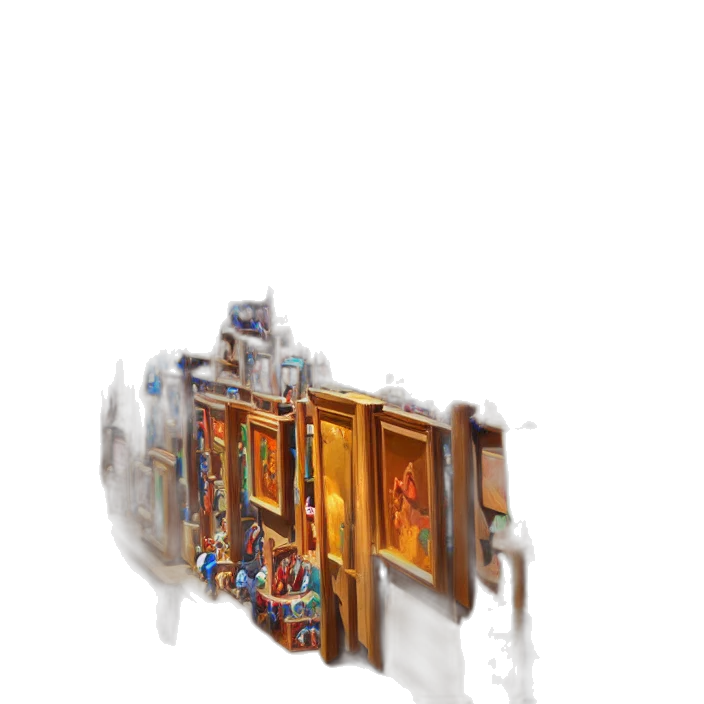 building, robot, furniture, crown transparent PNG cut-out