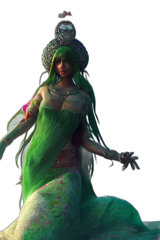 dress, fantasy art, concept art, 3d render transparent PNG cut-out
