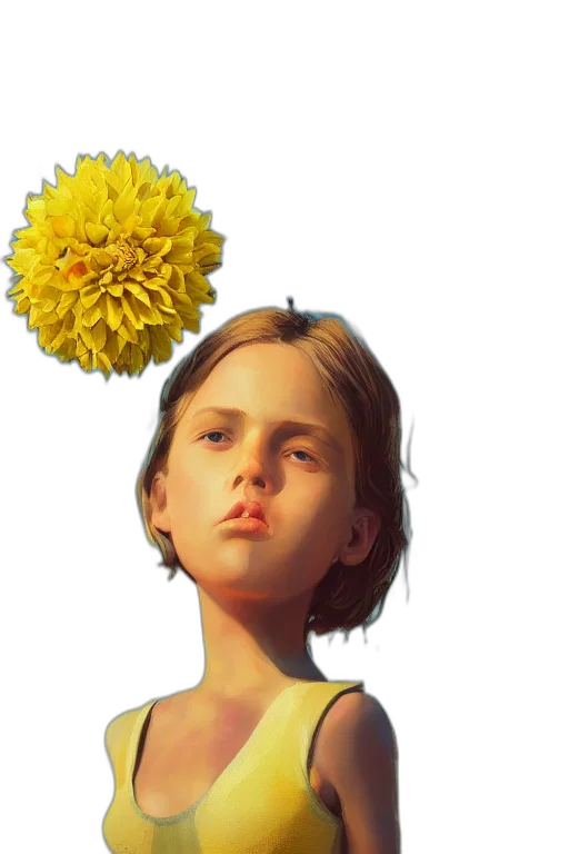 flower, face, crown, staff transparent PNG cut-out