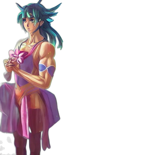 dress, concept art, fantasy art, vaporwave transparent PNG cut-out