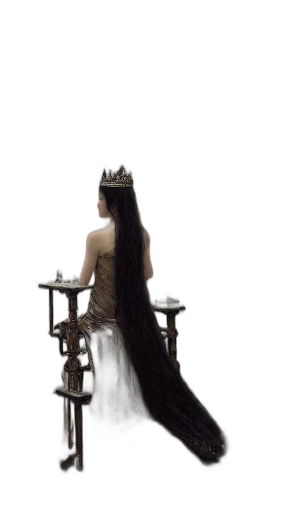 crown, dress, jewelry, staff transparent PNG cut-out