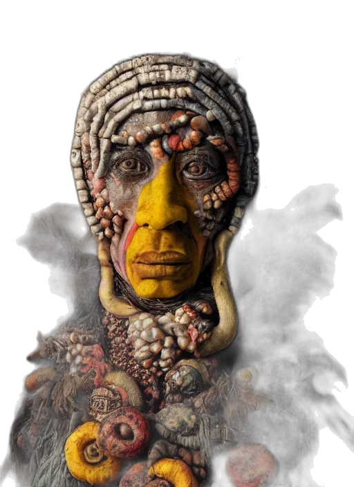 mask, face, creature, staff transparent PNG cut-out