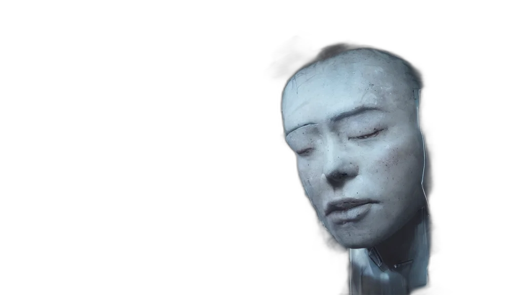 face, robot, mask, creature transparent PNG cut-out