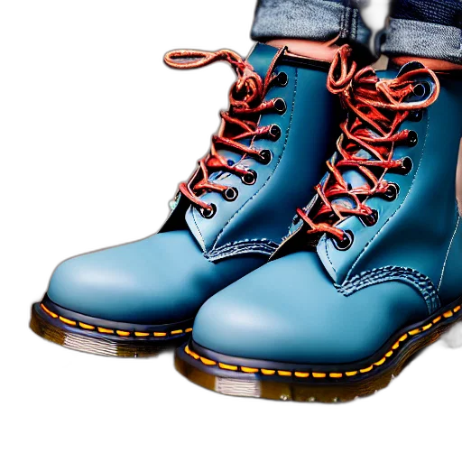 shoes, 3d render, photorealistic, blue transparent PNG cut-out