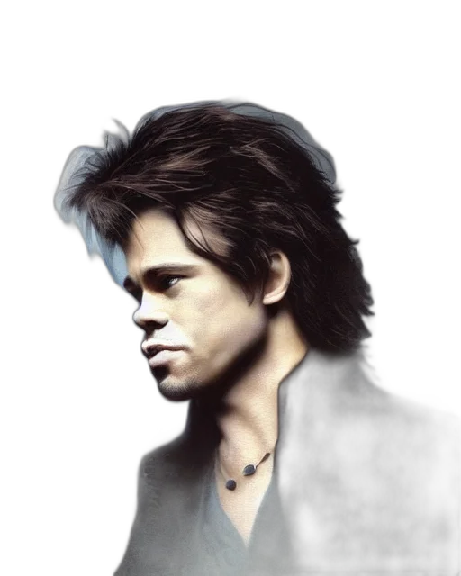 hair, photorealistic, cartoon, fantasy art transparent PNG cut-out