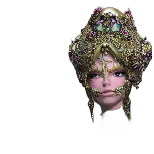 crown, mask, face, staff transparent PNG cut-out