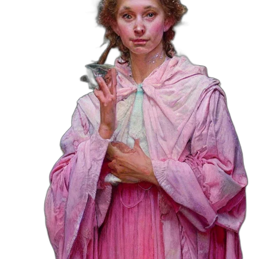 dress, staff, face, creature transparent PNG cut-out