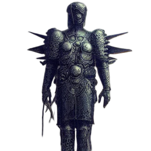robot, staff, sword, dress transparent PNG cut-out