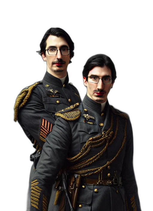 jacket, staff, face, concept art transparent PNG cut-out
