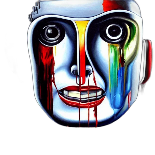 mask, face, robot, concept art transparent PNG cut-out
