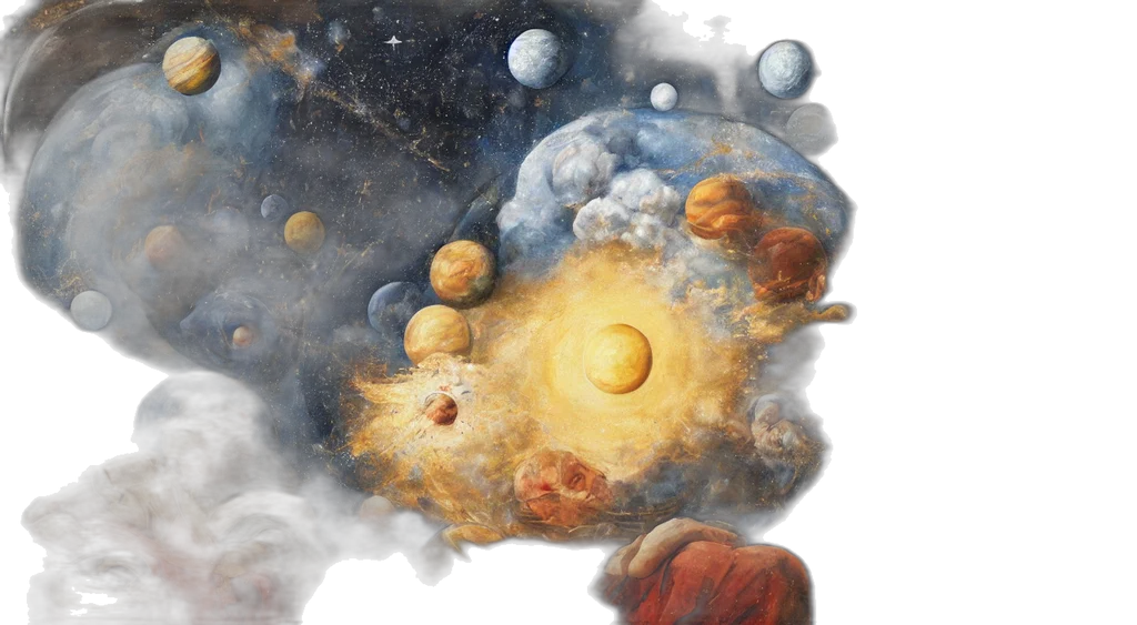 concept art, fantasy art, photorealistic, outer space transparent PNG cut-out