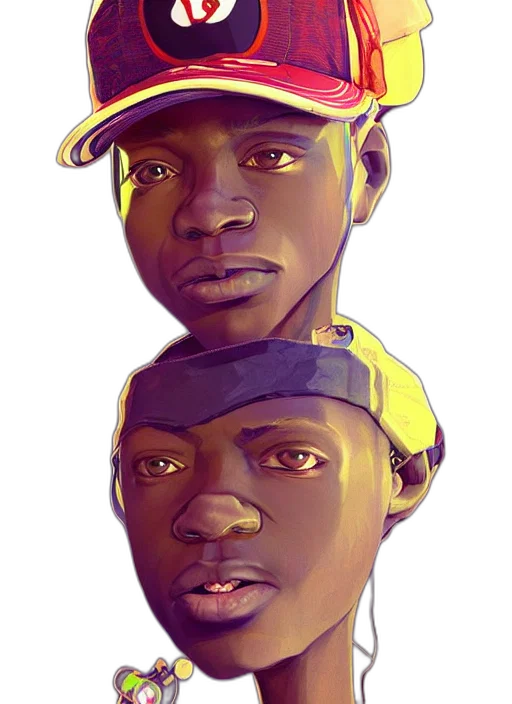 face, hat, concept art, comic book art transparent PNG cut-out
