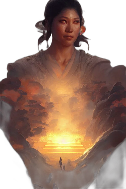 face, staff, fantasy art, concept art transparent PNG cut-out