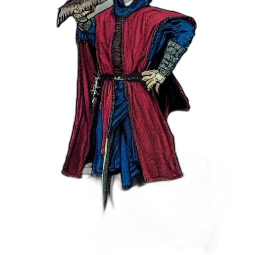 staff, sword, jacket, mask transparent PNG cut-out