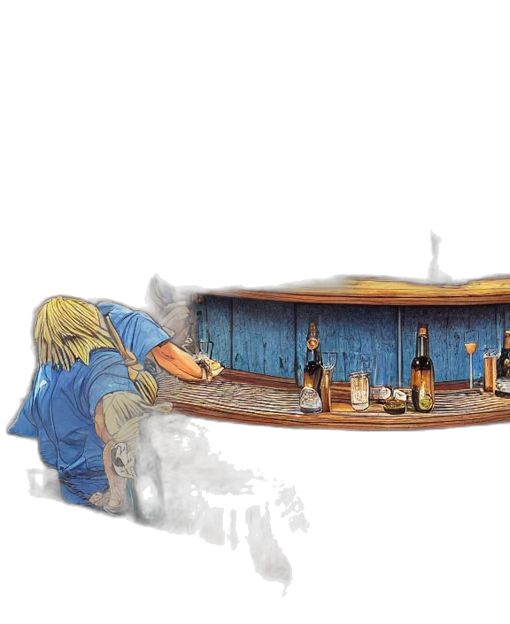 furniture, bottle, staff, building transparent PNG cut-out