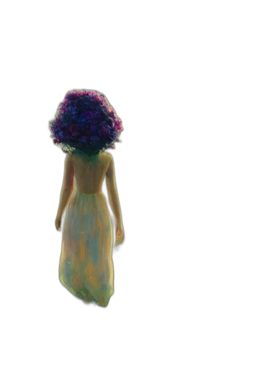 dress, flower, crown, hair transparent PNG cut-out