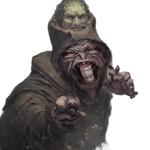 creature, face, mask, staff transparent PNG cut-out